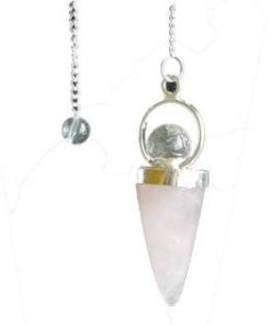 Rose Quartz Teardrop & Ball Pendulum
