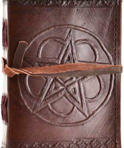 Pentagram Leather Blank Journal W- Cord