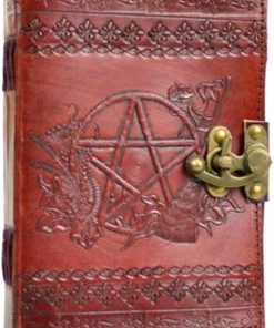 Pentagram Leather Blank Book W- Latch