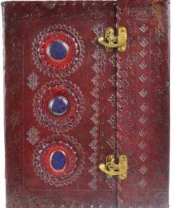 10" X 13" Stone Leather Blank Book W- Latch