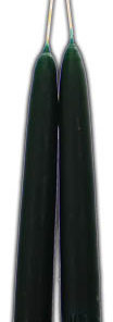 7" Dark Green Taper Pair
