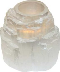 White Tower Selenite Tealight Candle Holder