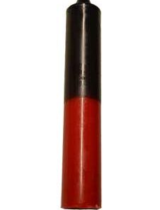 9" Black- Red Pillar Candle