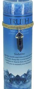 Truth Pillar Candle With Sodalite Pendant