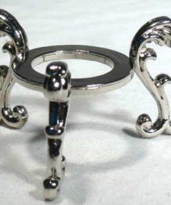 Silver Plated Flower Gazing Ball Stand