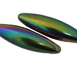 60mm Rainbow Magnetic Hematite Oval Pair