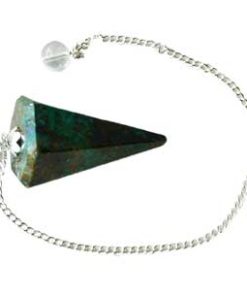 6-sided Chrysolocolla Pendulum