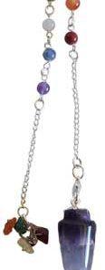 Amethyst 7 Chakra Pendulum