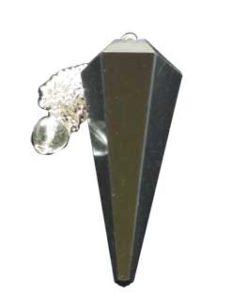 6-sided Black Agate Pendulum