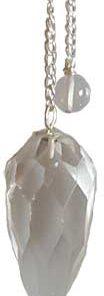 Faceted Clear Quartz Pendulum