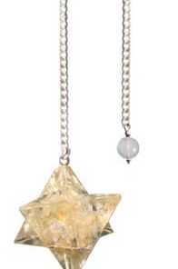 Merkabah Citrine Orgone Pendulum