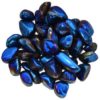 1 Lb Deep Blue Electroplated Tumbled Stones