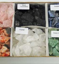 6 Piece Untumbled Stones Set  5 Lb