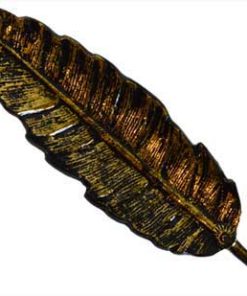10" Feather Burner, Aluminum Antique Gold Finish