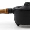 Cast Iron Burner W- Wooden Handle