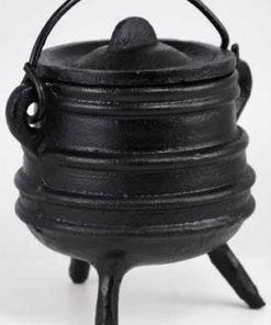 Ribbed Cast Iron Cauldron 3"