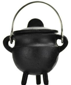 Plain Cast Iron Cauldron  W- Lid 2 3-4"