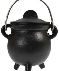 Plain Cast Iron Cauldron  W- Lid 3"