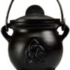 3" Triquetra Cast Iron Cauldron W-lid