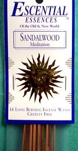 Sandalwood Escential Essences Incense Sticks 16 Pack