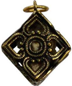 Square Amber Resin Necklace