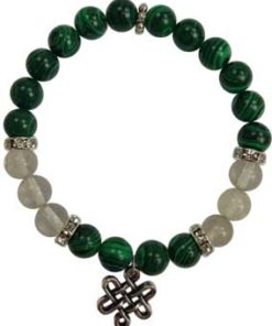8mm Malachite- Quartz With Celtic Knot