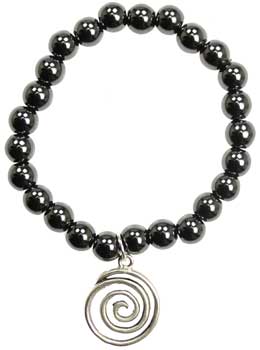 Hematite Gratitude Spiral Silver