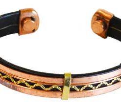 Copper & Leather Magnetic Bracelet