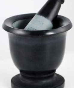 Black Soapstone Mortar & Pestle