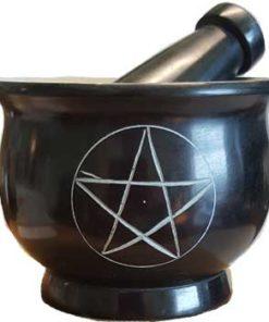 4" Pentagram Mortar And Pestle Set