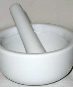 White Ceramic Mortar And Pestle Set
