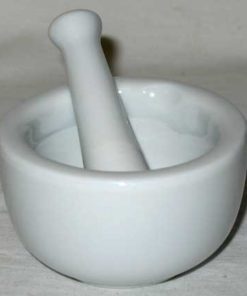 White Ceramic Mortar And Pestle Set