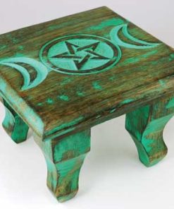 Antiqued Triple Moon Altar Table 6"