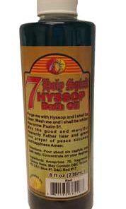 8oz 7 Holy Spirit Hyssop Bath Oil