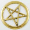 Brass Cut-out Pentagram 6"