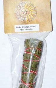 Cedar Smudge Stick 4"