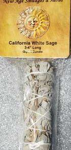 California White Sage Smudge Stick 3"