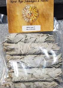 White Sage Smudge Stick 12pk 3 1-2"