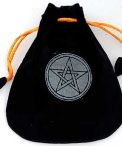 Pentagram Velveteen Black Bag  5"