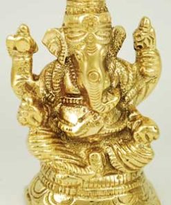 Ganesh Sitting Brass 3"
