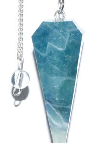 6-sided Green Fluorite Pendulum