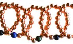 10mm Copper With Asst Stone Bracelet