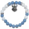 Angelite- Moonstone bracelet