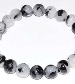 8mm Quartz, Black Rulated Bracelet