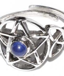 Pentacle Lapis Adjustable Ring