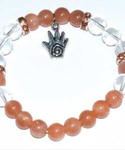 8mm Rainbow Moonstone & Aquamarine- Angel