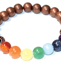 8mm 7 Chakra Copper Beads