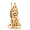 Hecate both Goddess and Titan inspires and enthralls people around the world. When you are at the cross roads she can light your way. Statue is detailed highlighted bone-cream color. Hand Painted Resin 6" x 6" x 11 1/4"